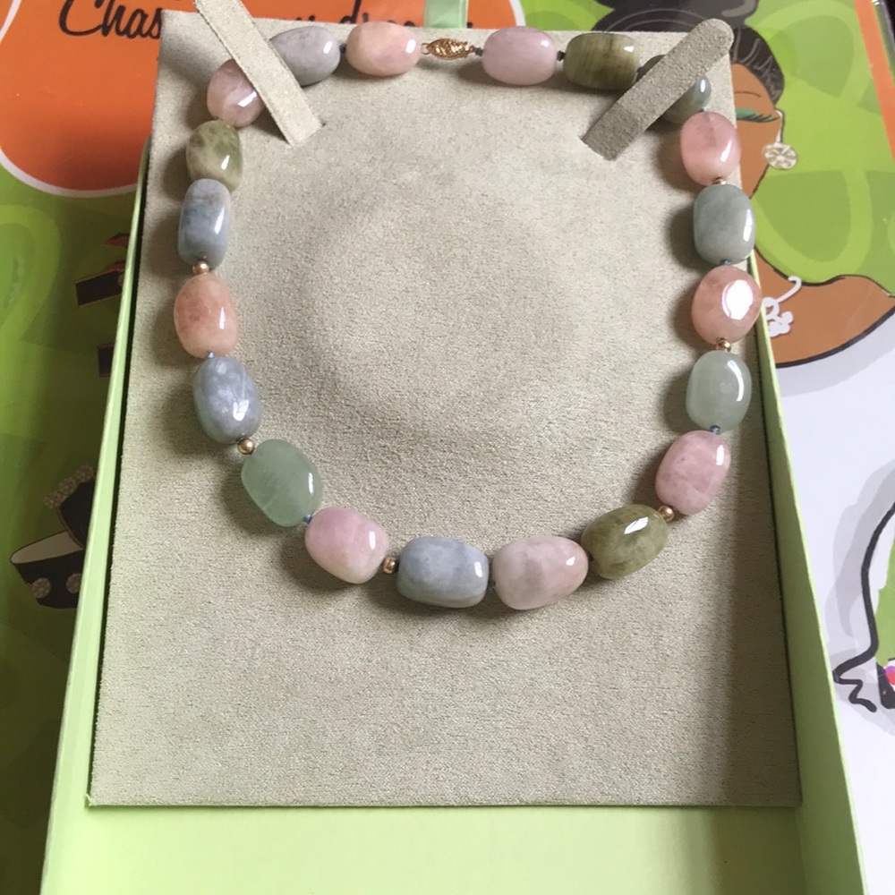 Vintage Stone and 14K Necklace